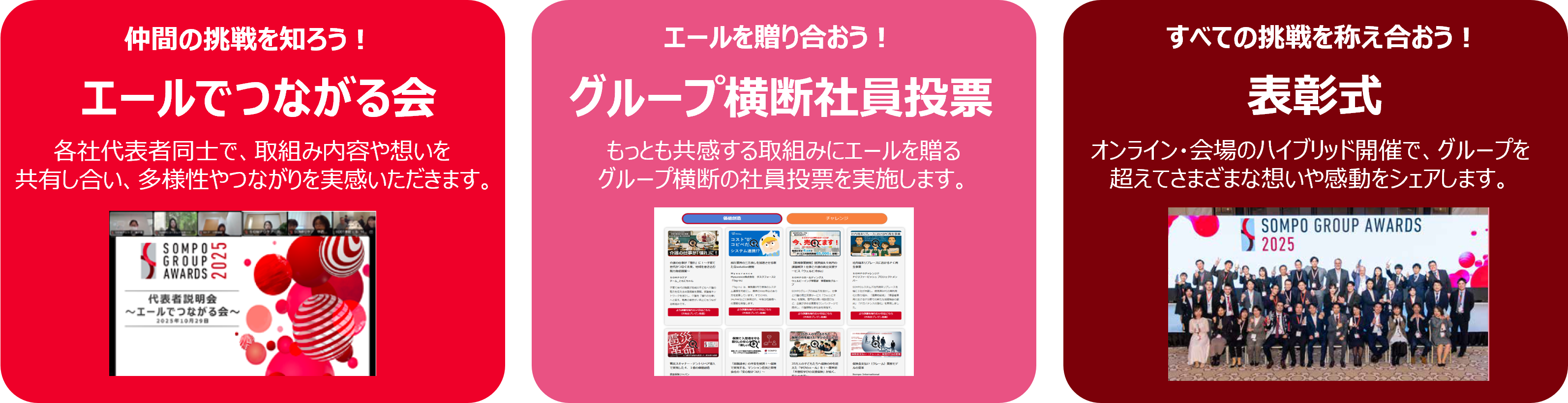 ＳＯＭＰＯグループアワードを通じて参加できるイベント